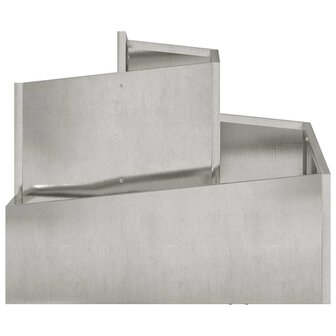 Tuin Bloempot Zilver 60 x 60 x 50 cm Roestvrij staal 5