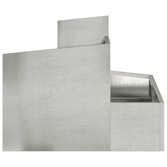 Tuin Bloempot Zilver 60 x 60 x 50 cm Roestvrij staal 6
