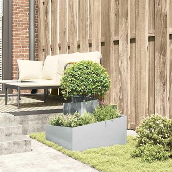 Tuin Bloempot Zilver 60 x 60 x 50 cm Gegalvaniseerd staal 4