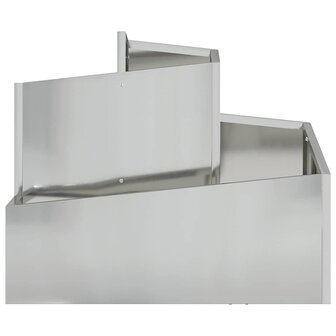 Tuin Bloempot Zilver 60 x 60 x 50 cm Gegalvaniseerd staal 5