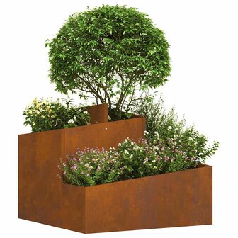 Tuin Bloempot Bruin 60 x 60 x 50 cm Cortenstaal 3