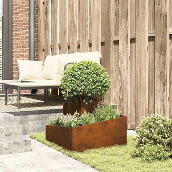 Tuin Bloempot Bruin 60 x 60 x 50 cm Cortenstaal 4