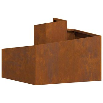 Tuin Bloempot Bruin 60 x 60 x 50 cm Cortenstaal 8