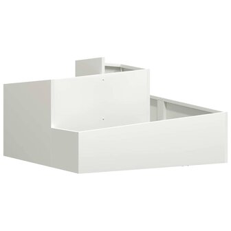 Tuin Bloempot Wit 80 x 80 x 50 cm Koudgewalst staal 2