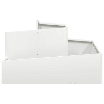 Tuin Bloempot Wit 80 x 80 x 50 cm Koudgewalst staal 5