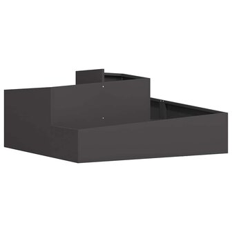 Tuin Bloempot Zwart 100 x 100 x 50 cm Staal 2