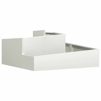 Tuin Bloempot Wit 100 x 100 x 50 cm Staal 2