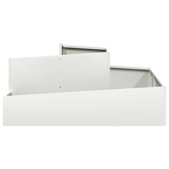 Tuin Bloempot Wit 100 x 100 x 50 cm Staal 5