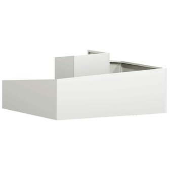 Tuin Bloempot Wit 100 x 100 x 50 cm Staal 7