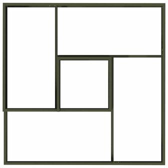 Tuin Bloempot Olijfgroen 100 x 100 x 50 cm Staal 8