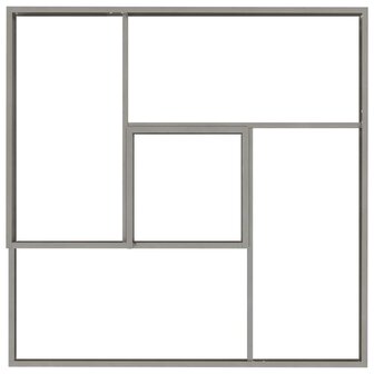 Tuin Bloempot Zilver 100 x 100 x 50 cm Roestvrij staal 8