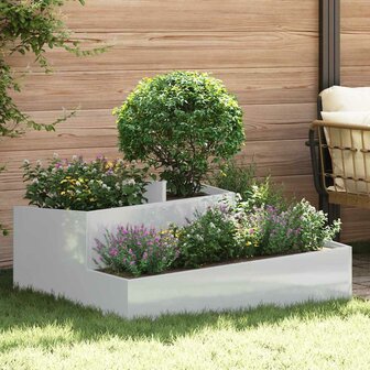 Tuin Bloempot Zilver 100 x 100 x 50 cm Gegalvaniseerd staal 1