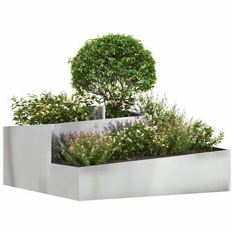 Tuin Bloempot Zilver 100 x 100 x 50 cm Gegalvaniseerd staal 3