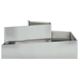 Tuin Bloempot Zilver 100 x 100 x 50 cm Gegalvaniseerd staal 5