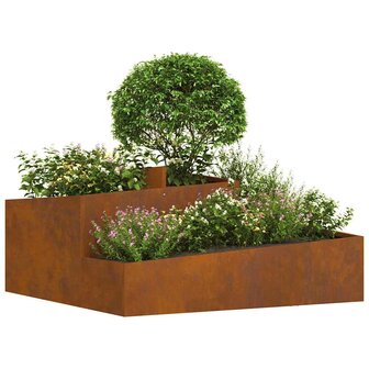 Tuin Bloempot Bruin 100 x 100 x 50 cm Cortenstaal 3
