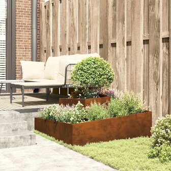Tuin Bloempot Bruin 100 x 100 x 50 cm Cortenstaal 4