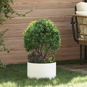 Tuin Bloempot Wit 30 x 30 x 20 cm Staal 1