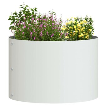 Tuin Bloempot Wit 30 x 30 x 20 cm Staal 3