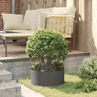 Tuin Bloempot Zwart 40x40x20 cm van Staal 4