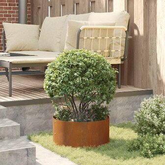 Tuin Bloempot Bruin 40 x 40 x 20 cm Cortenstaal 4