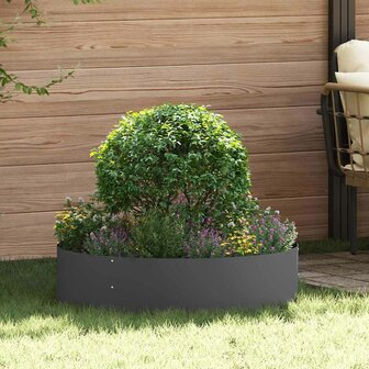 Tuin Bloempot Zwart 80 x 80 x 20 cm Staal 1