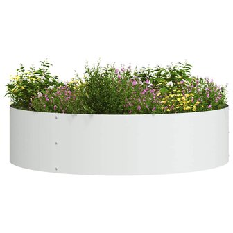 Tuin Bloempot Wit 80 x 80 x 20 cm Staal 2