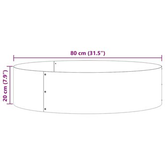 Tuin Bloempot Wit 80 x 80 x 20 cm Staal 6