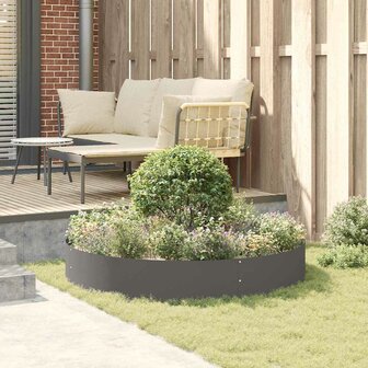 Tuin Bloempot Zwart 120 x 120 x 20 cm Staal 4