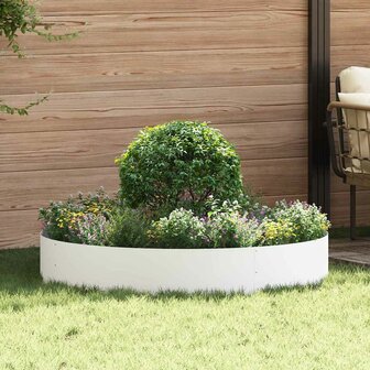 Tuin Bloempot Wit 120 x 120 x 20 cm Staal 1