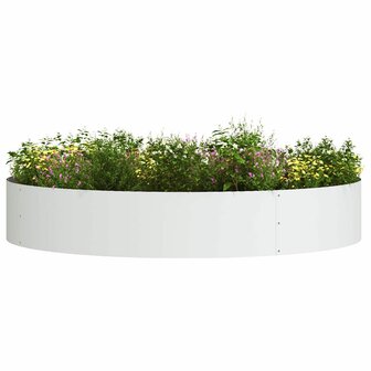 Tuin Bloempot Wit 120 x 120 x 20 cm Staal 3