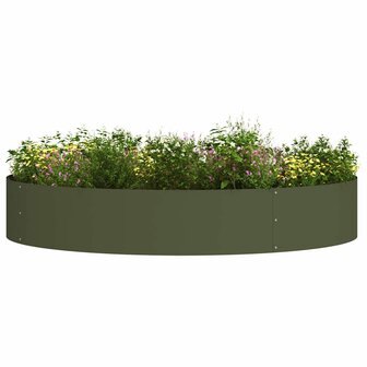 Tuin Bloempot Olijfgroen 120 x 120 x 20 cm Staal 3