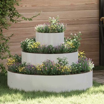 Tuin Bloempot Zilver 90 x 90 x 20 cm Roestvrij staal 1