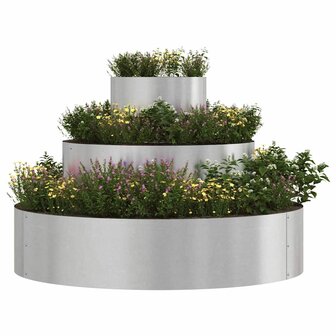 Tuin Bloempot Zilver 90 x 90 x 20 cm Roestvrij staal 3