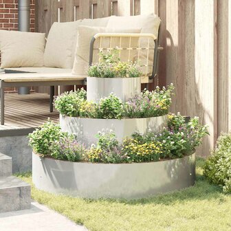 Tuin Bloempot Zilver 90 x 90 x 20 cm Gegalvaniseerd staal 4