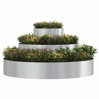 Tuin Bloempot Zilver 120 x 120 x 20 cm Gegalvaniseerd staal 2