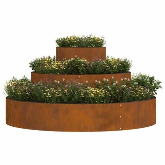 Tuin Bloempot Bruin 120 x 120 x 20 cm Cortenstaal 2