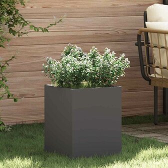 Tuin Bloempot Zwart 32 x 32 x 40 cm Koudgewalst staal 1