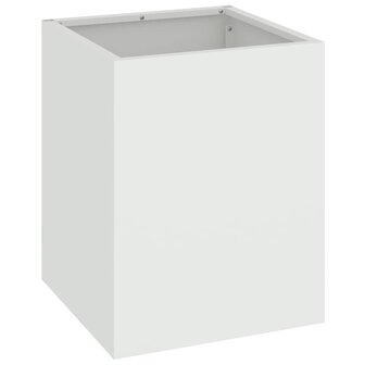 Tuin Bloempot Wit 32 x 32 x 40 cm Koudgewalst staal 2