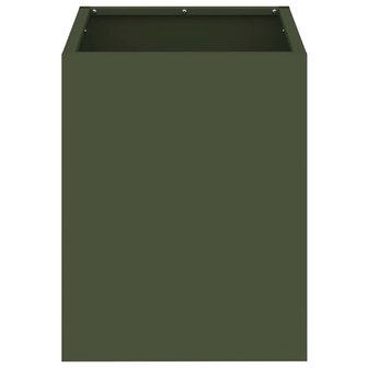 Tuin Bloempot Olijfgroen 32 x 32 x 40 cm Koudgewalst staal 5