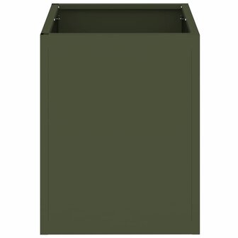 Tuin Bloempot Olijfgroen 32 x 32 x 40 cm Koudgewalst staal 6