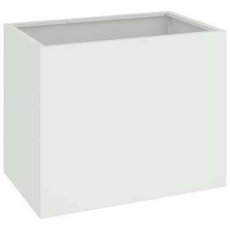 Tuin Bloempot Wit 50 x 32 x 40 cm Koudgewalst staal 2