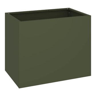 Tuin Bloempot Olijfgroen 50 x 32 x 40 cm Koudgewalst staal 2