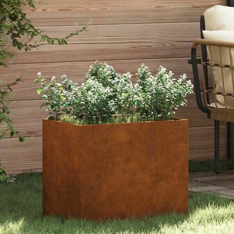 Tuin Bloempot Bruin 50 x 32 x 40 cm Verweerd staal 1