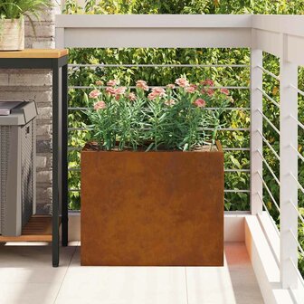 Tuin Bloempot Bruin 50 x 32 x 40 cm Verweerd staal 4
