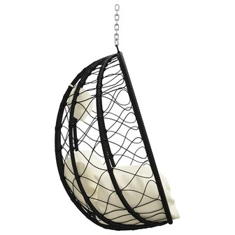 Hangstoel Eivorm zonder Steun Cr&egrave;me Wit van Poly Rattan 5