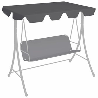 Vervangingsluifel voor schommelbank 188/168x145/110cm antraciet 1