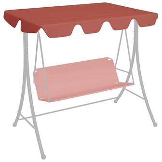 Vervangingsluifel schommelbank 188/168x145/110 cm terracotta 1