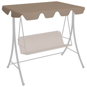Vervangingsluifel voor schommelbank 188/168x145/110 cm taupe 1
