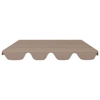 Vervangingsluifel voor schommelbank 150/130x105/70 cm taupe 3