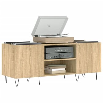 Platenkast 121x38x48 cm bewerkt hout sonoma eikenkleurig 3